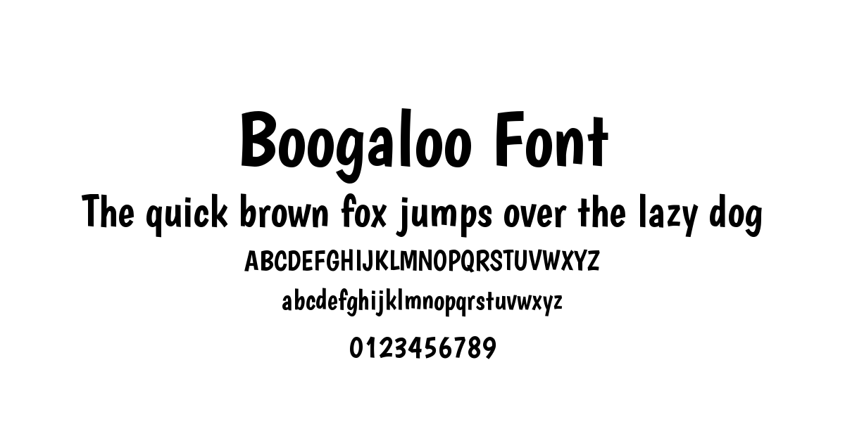 Boogaloo Font font preview