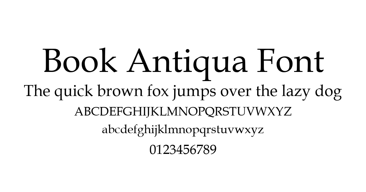 Book Antiqua Font preview