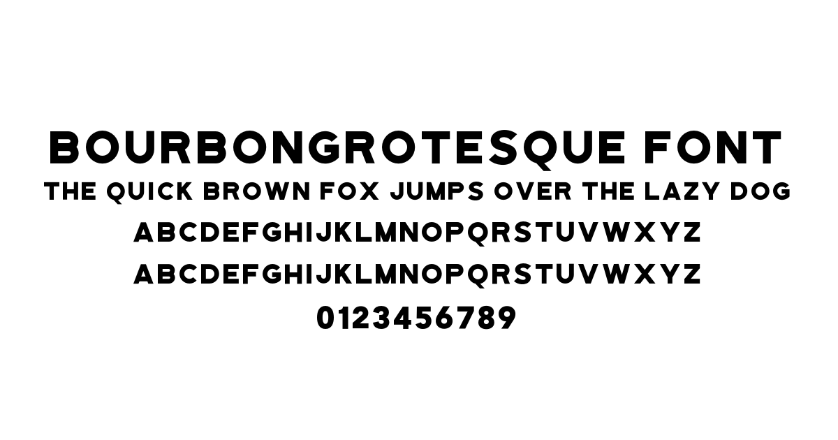 BourbonGrotesque Font font preview