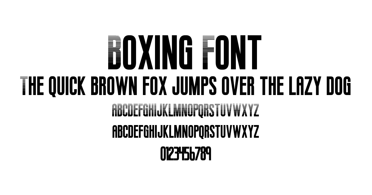 Boxing Font font preview
