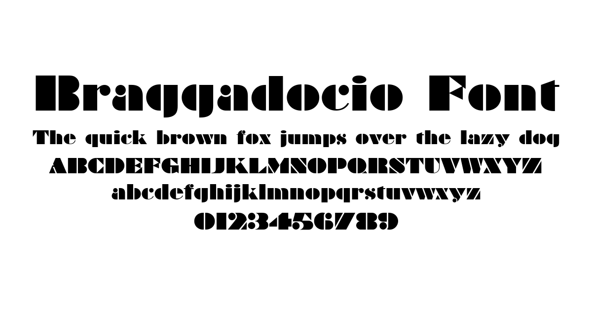 Braggadocio Font font preview