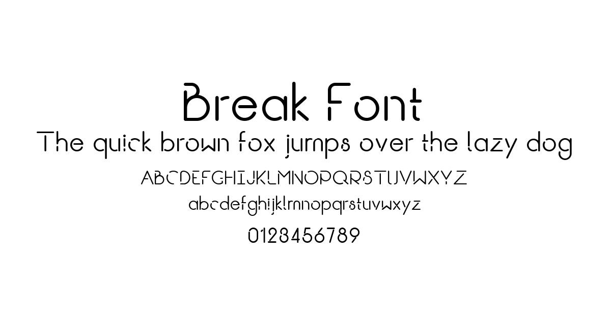 Break Font font preview