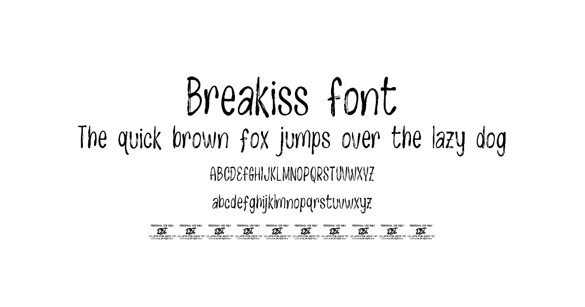 Breakiss Font preview