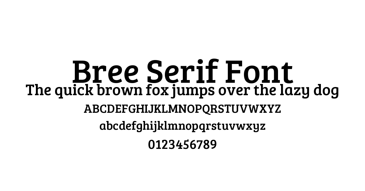 Bree Serif Font preview