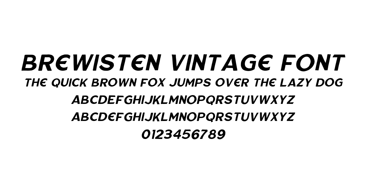 Brewisten Vintage Font font preview