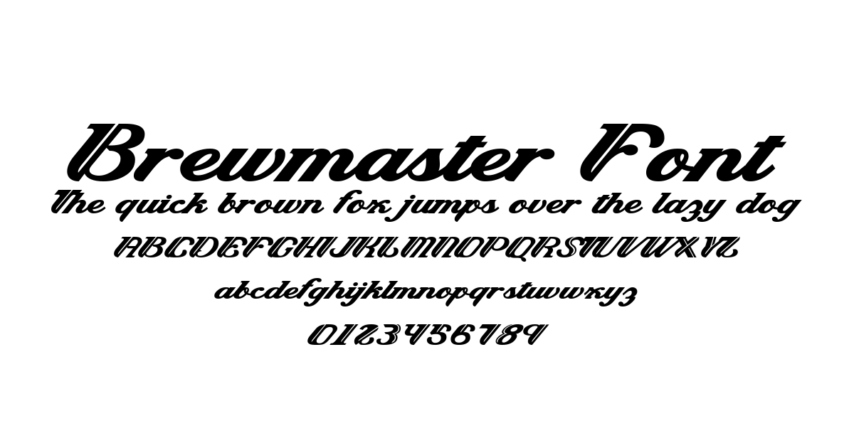 Brewmaster Font font preview