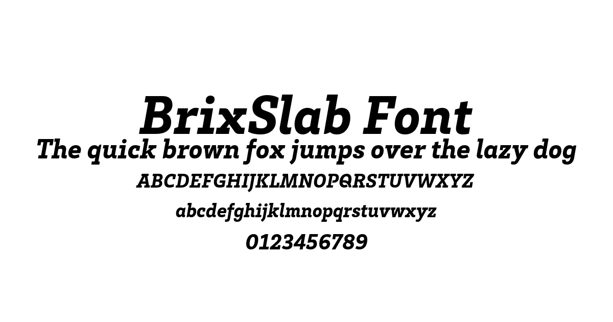 BrixSlab Font font preview