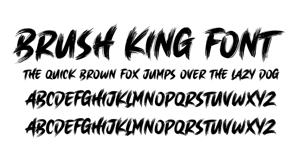 Brush King Font preview