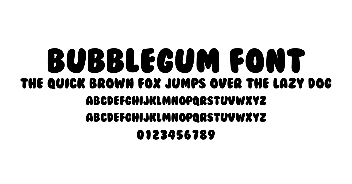 Bubblegum Font font preview