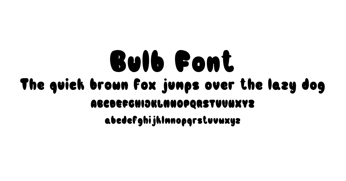 Bulb Font font preview