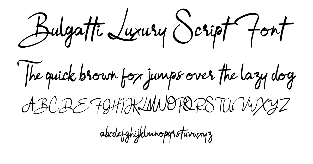 Bulgatti Luxury Script Font font preview