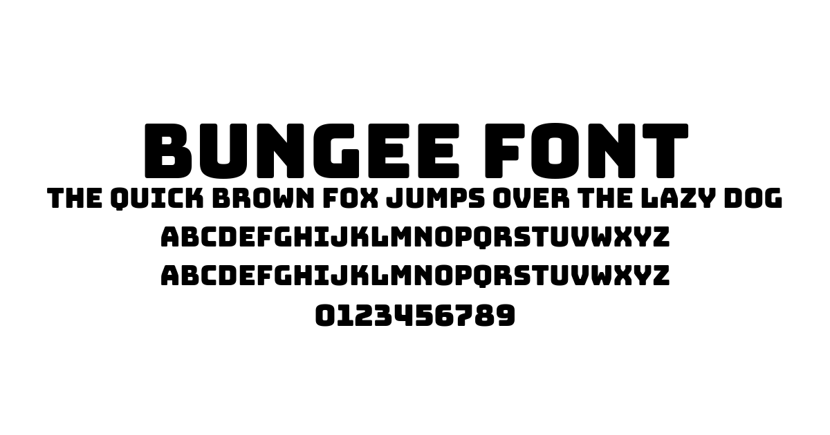 Bungee Font preview