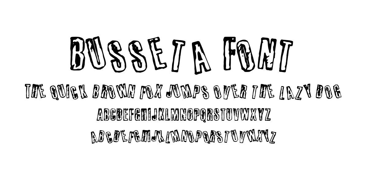 Busseta Font font preview