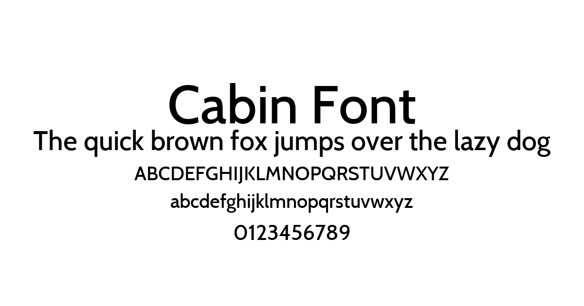 Cabin Font preview