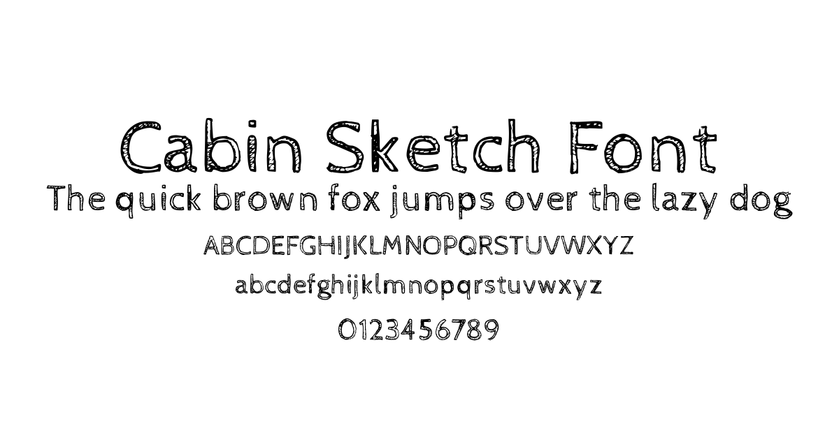 Cabin Sketch Font font preview