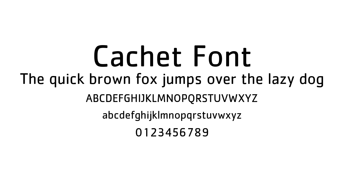 Cachet Font font preview