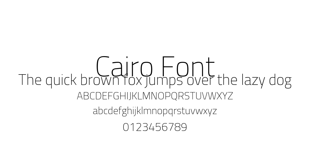 Cairo Font font preview