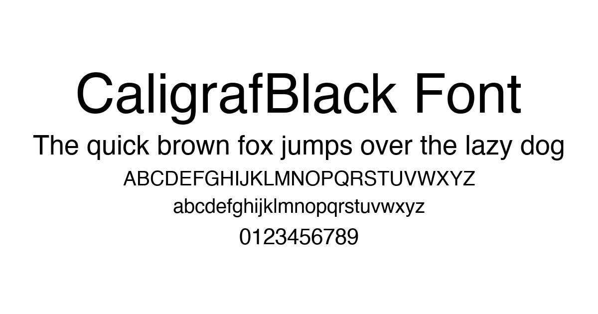 CaligrafBlack Font preview