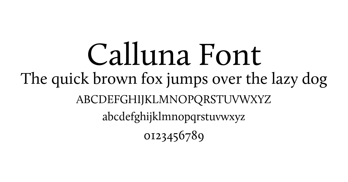 Calluna Font font preview