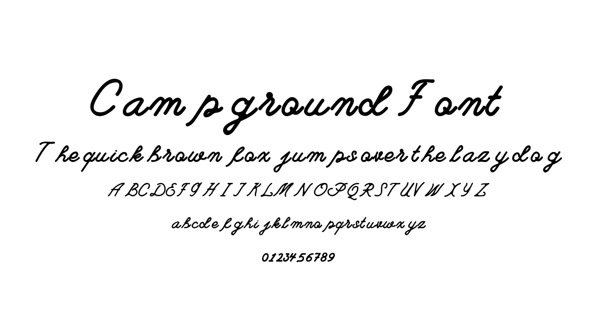 Campground Font preview