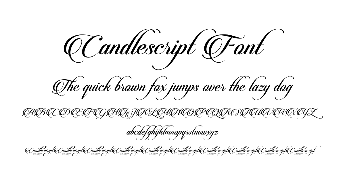 Candlescript Font preview