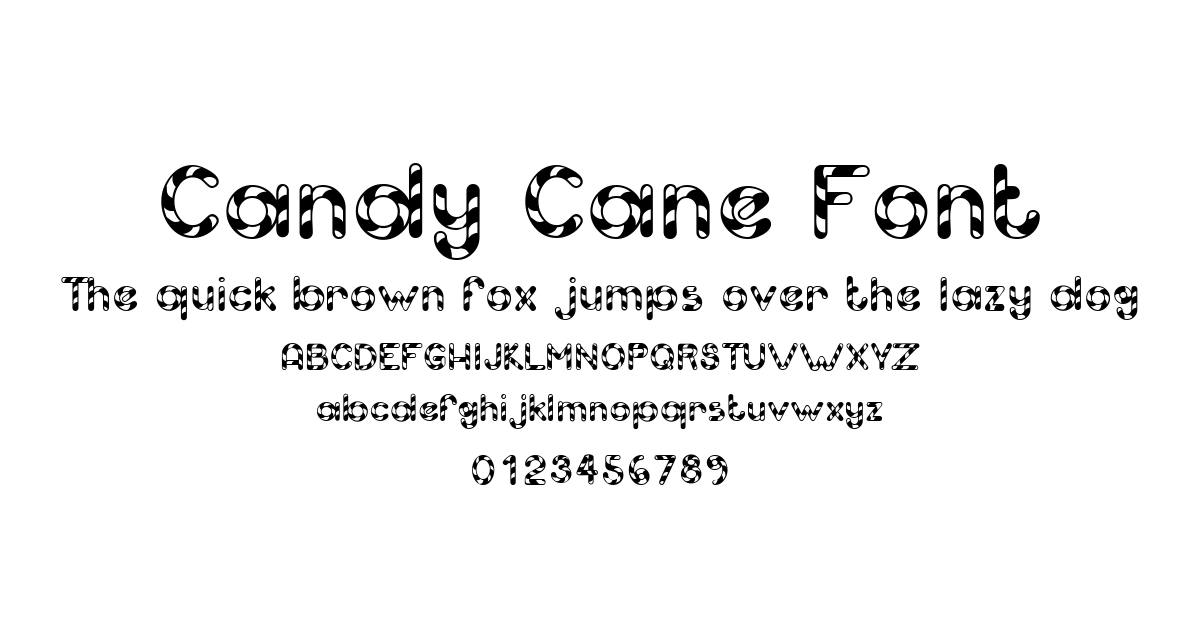 Candy Cane Font font preview