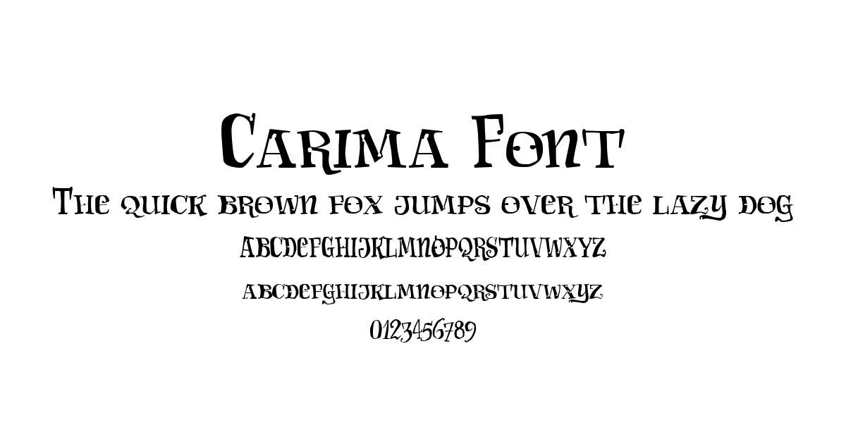 Carima Font font preview