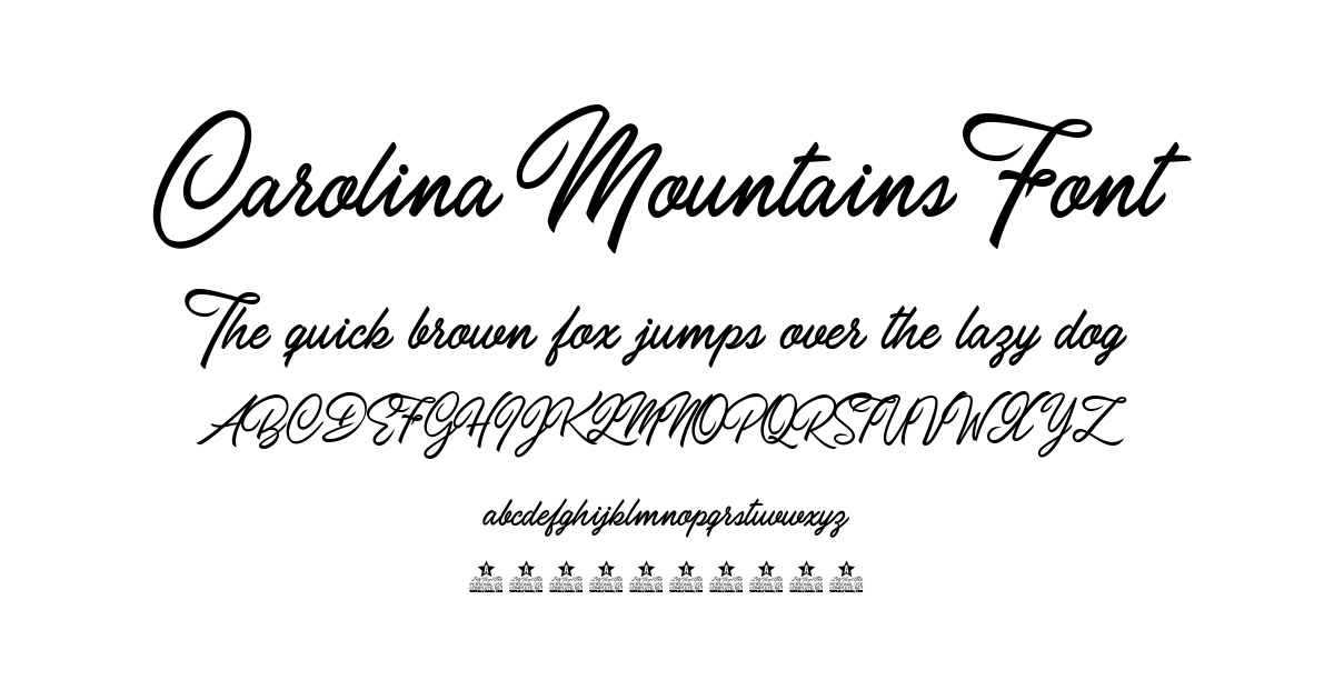 Carolina Mountains Font font preview
