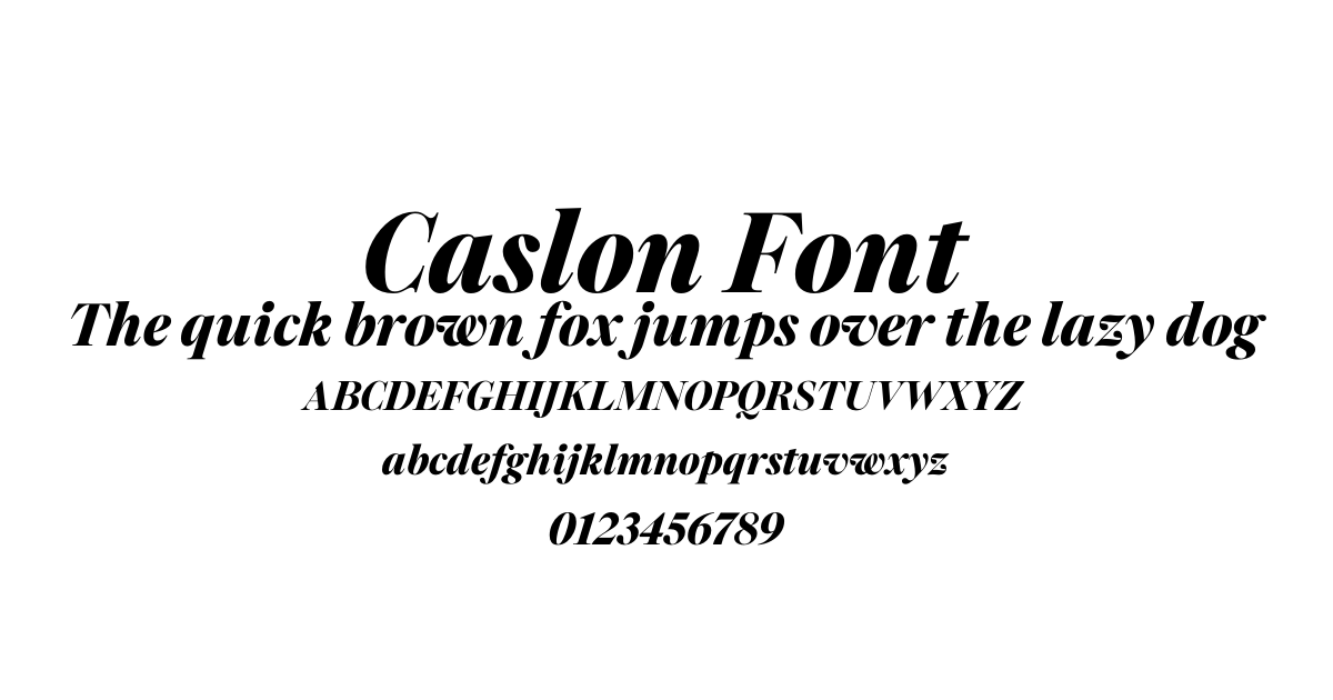 Caslon Font font preview