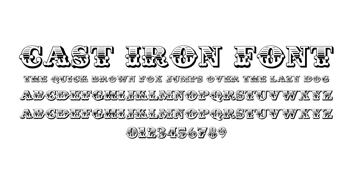 Cast Iron Font font preview