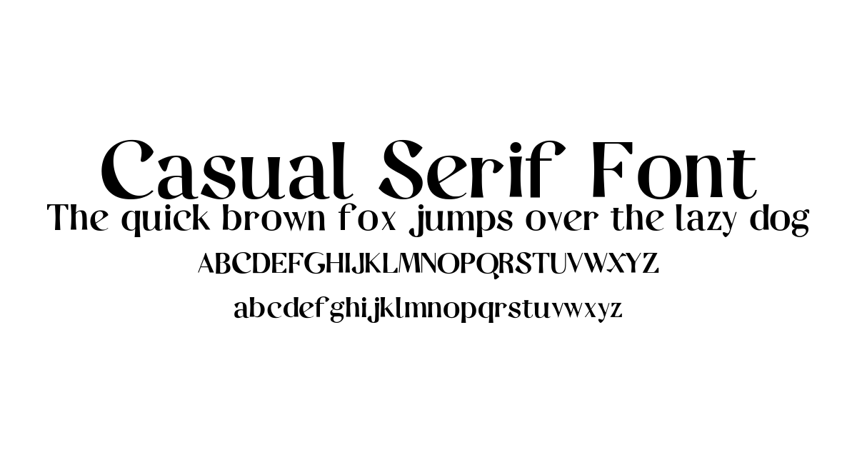 Casual Serif Font preview