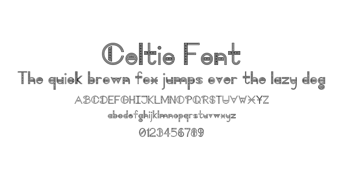 Celtic Font font preview