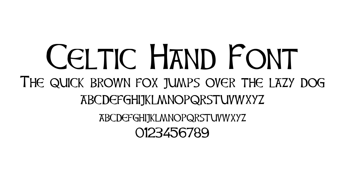 Celtic Hand Font font preview