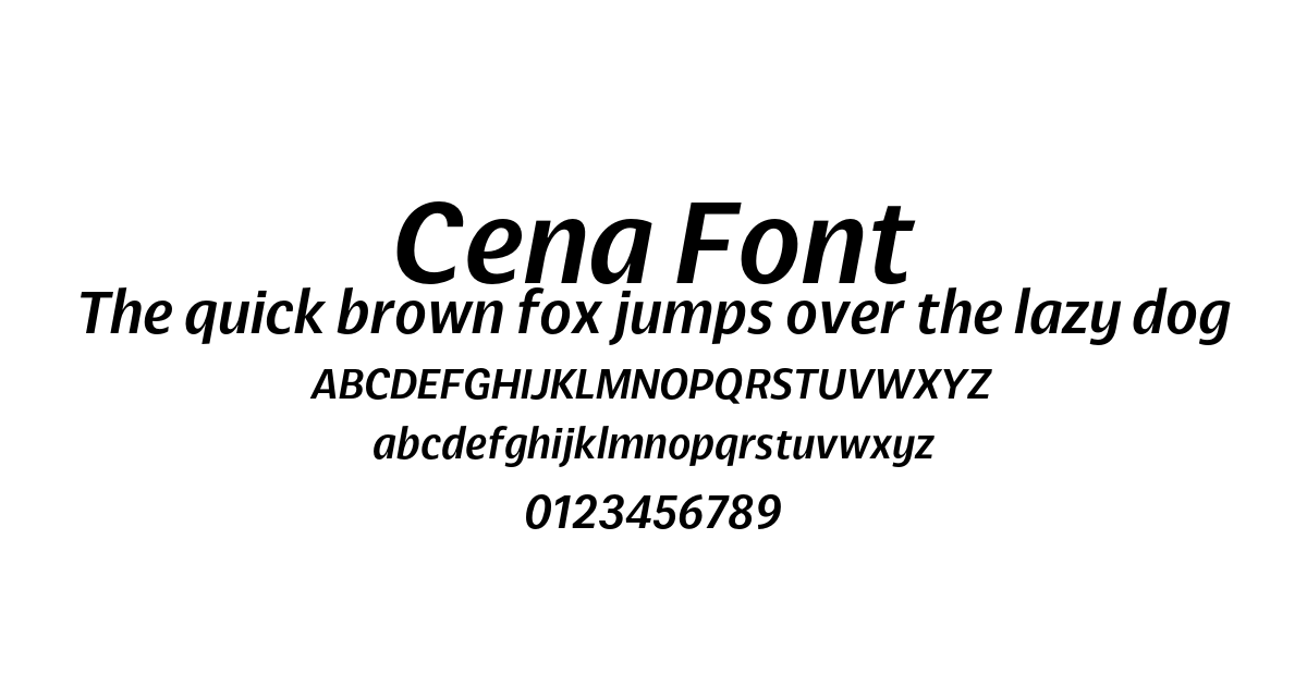 Cena Font font preview