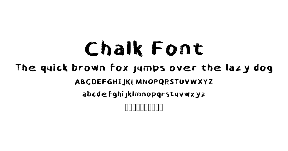 Chalk Font font preview