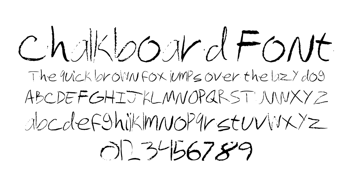 Chalkboard Font font preview