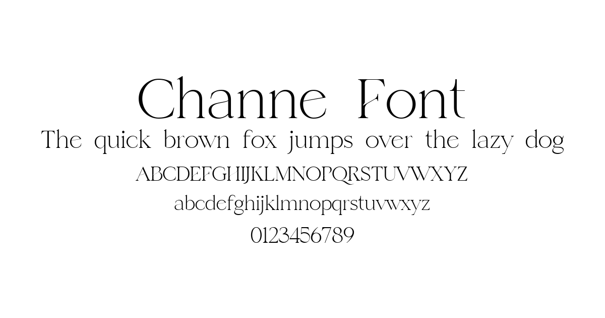 Channe Font font preview