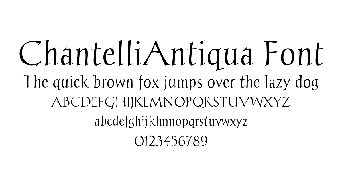 ChantelliAntiqua Font font preview
