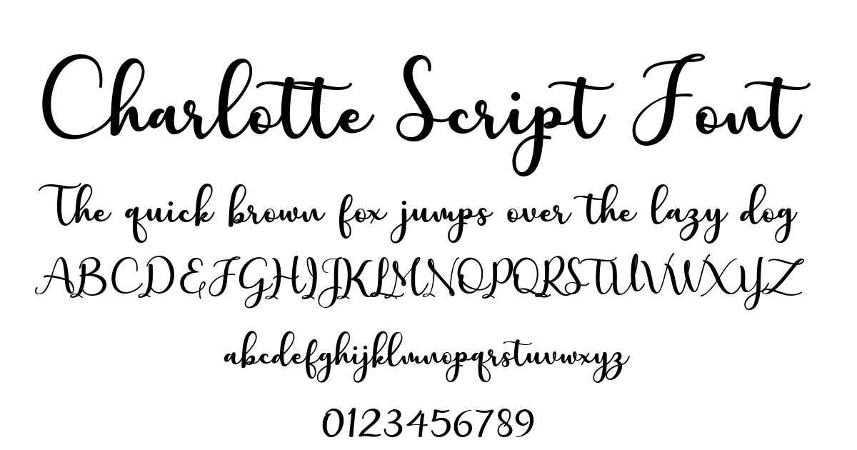 Charlotte Script Font font preview