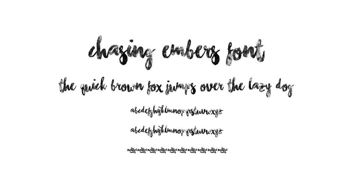 Chasing Embers Font preview