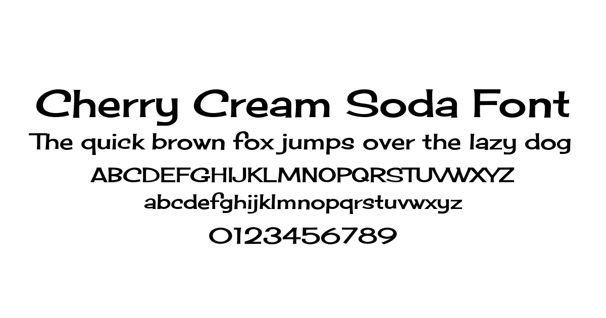 Cherry Cream Soda Font font preview