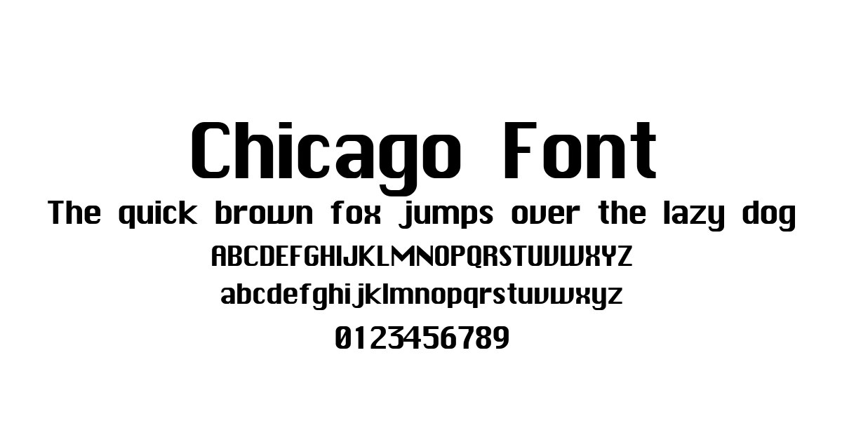 Chicago Font preview
