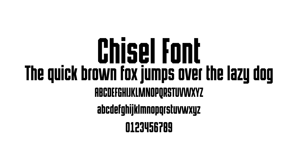 Chisel Font font preview