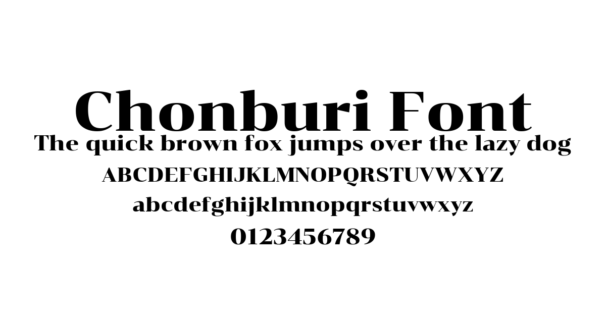 Chonburi Font font preview