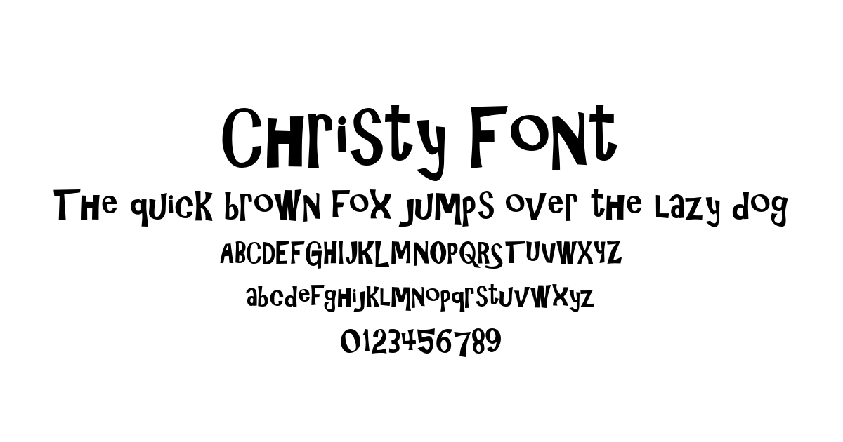 Christy Font font preview