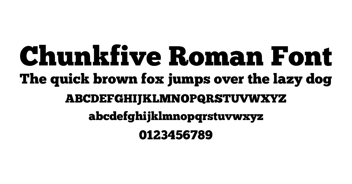 Chunkfive Roman Font preview