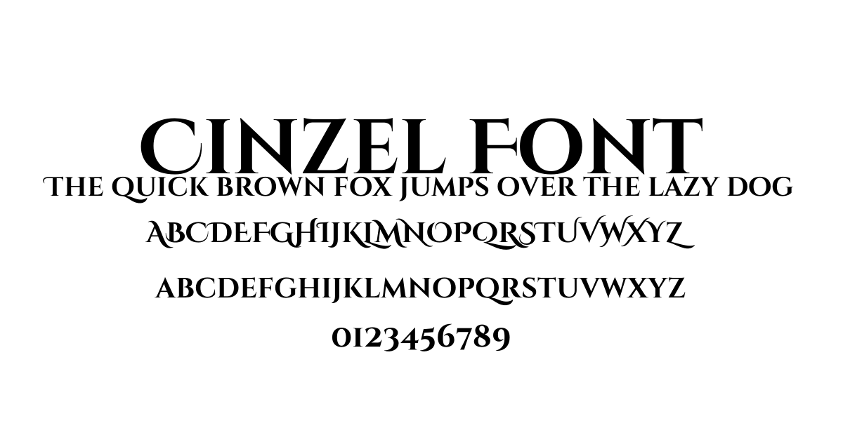 Cinzel Font font preview