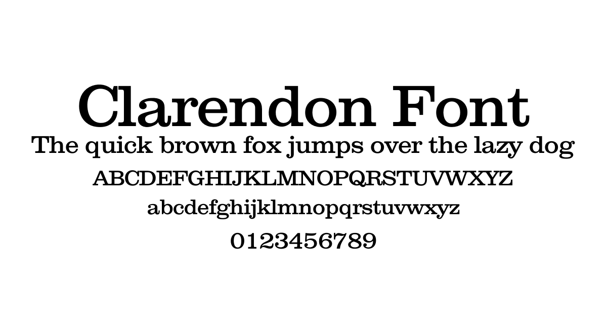 Clarendon Font font preview