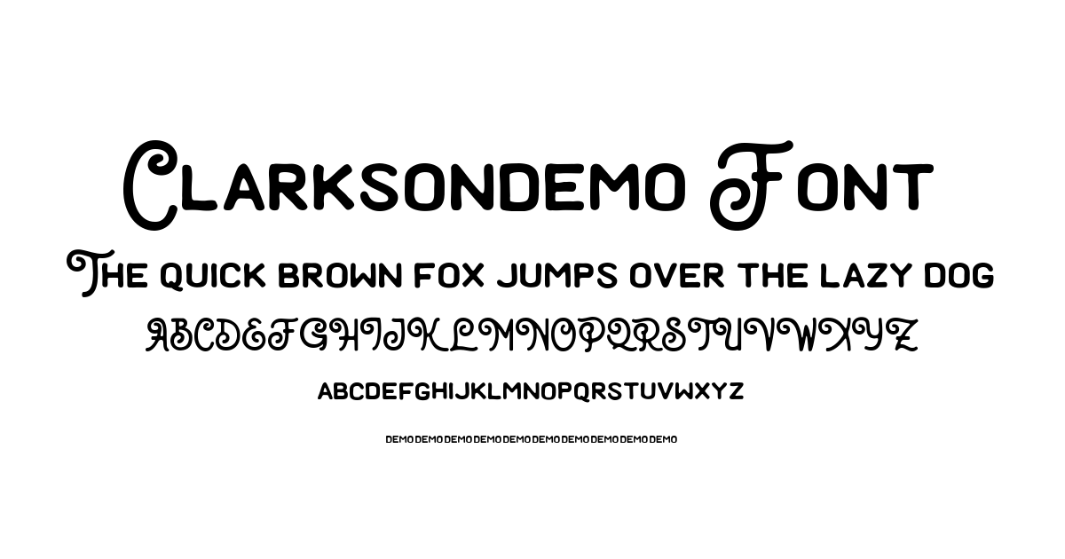 Clarksondemo Font font preview