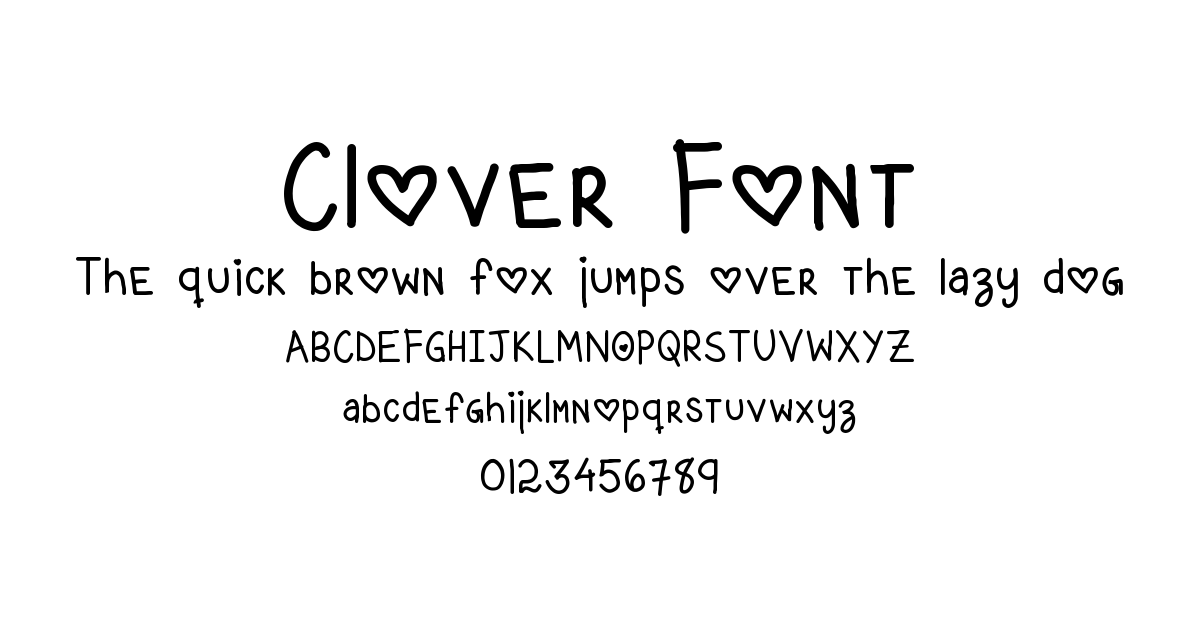 Clover Font preview